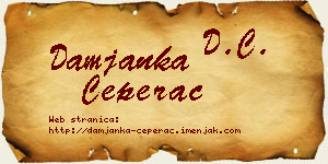 Damjanka Čeperac vizit kartica